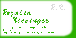 rozalia nicsinger business card
